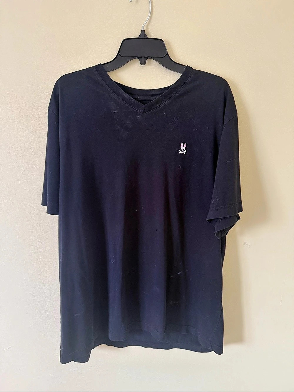 Psycho Bunny Classic V-Neck Tee Pima Cotton Black 1XL